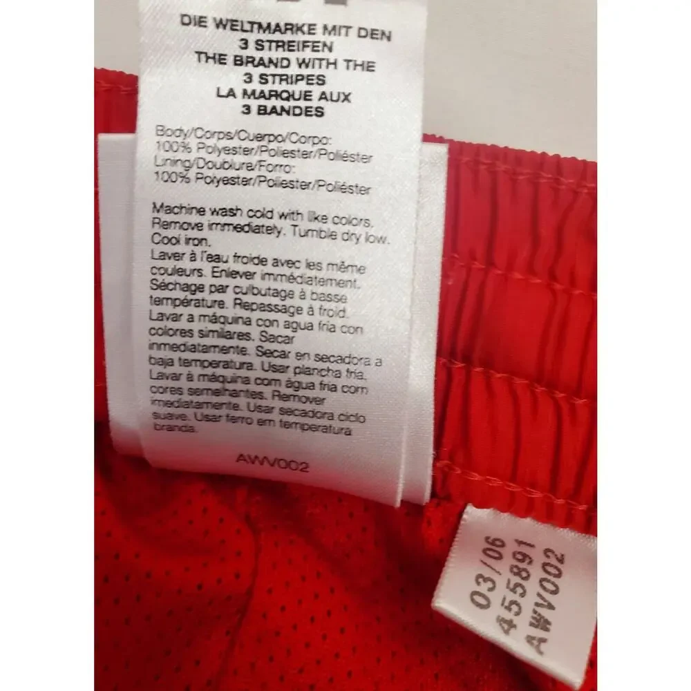 Adidas Pants Size L Vintage Y2K Mens Red Windbreaker Track Zip Leg Ruched 2006